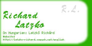 richard latzko business card
